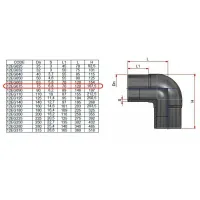 Gomito a 90° codolo lungo PE100 ø75 PN16 12EG075 - -  NUPI - -  