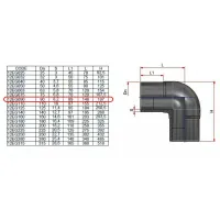 Gomito a 90° codolo lungo PE100 ø90 PN16 12EG090 - -  NUPI - -  