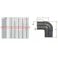 Gomito a 90° codolo lungo PE100 ø110 PN16 12EG110 - -  NUPI - -  