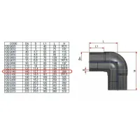 Gomito a 90° codolo lungo PE100 ø140 PN16 12EG140 - -  NUPI - -  