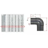 Gomito a 90° codolo lungo PE100 ø180 PN16 12EG180 - -  NUPI - -  