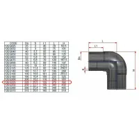 Gomito a 90° codolo lungo PE100 ø225 PN16 12EG225 - -  NUPI - -  