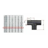 Raccordo Tee 90° codolo lungo PE100 ø225 PN16 12ET225 - -  NUPI - -  