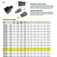 Riduzione a codolo lungo, diametro 110-63 PE100 SDR11 PFA/PN16 12ERD1163