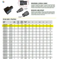 Riduzione a codolo lungo, diametro 160-110 PE100 SDR11 PFA/PN16 12ERD1611