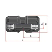 Manicotto diritto Nupi diametro 32x32 mm in PE 10KMAN32