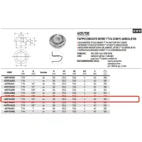 Tappo zincato serie 1"1/4 x 1/2" con flangia ø56 SX 401114122