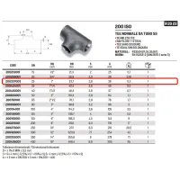 200 ISO Tee in acciao a saldare - Misura ø1" x 33,7 200337001