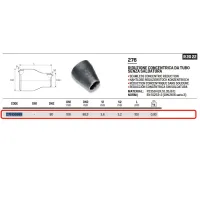 Riduzione concentrica ø108 x 88,9 in acciao a saldare 276108889