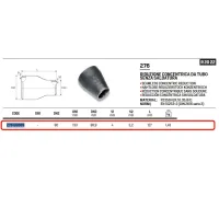 Riduzione concentrica ø133 x 88,9 in acciao a saldare 276133889