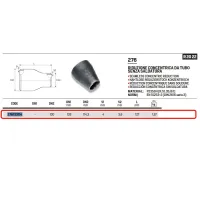 Riduzione concentrica ø133 x 114,3 in acciao a saldare 276133114