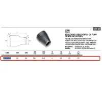 Riduzione concentrica ø139,7 x 114,3 in acciao a saldare 276139114