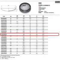 Fondello bombato ø108 in acciao a saldare 800108000