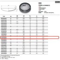 Fondello bombato ø133" in acciao a saldare 800133000