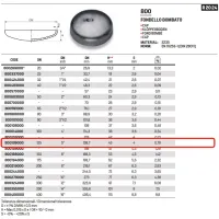 Fondello bombato ø5" x 139,7 in acciao a saldare 800139000