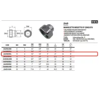 Manicotto ridotto FF zincato ø1/2"F x 1/4"F 240102104