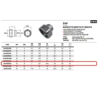 Manicotto ridotto FF zincato ø1"F x 1/2"F 240100102