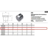 Tappo maschio testa esagonale zincato ø1/2"M 292102001