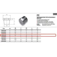 Tappo maschio testa esagonale zincato ø3/4"M 292304001