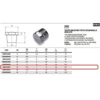 Tappo maschio testa esagonale zincato ø1"1/4 M 292114001