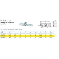 Piastra in acciaio zincato ø1" per fissaggio a parete VS0398005 - -  VALSIR - -  