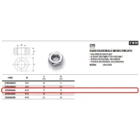 Dado esagonale medio zincato M10 x 8mm 215010001