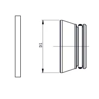 Adattatore per raccordo a tenuta piana da 3/4" AP004001