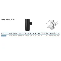 Braga ridotta 88°30' polietilene PEHD ø160/125 mm VS0313025