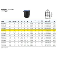 Bicchiere a innesto con tappo polietilene PEHD ø63 mm VS0324005