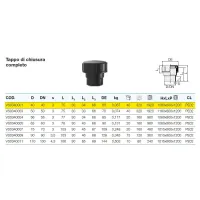 Tappo di chiusura completo polietilene PEHD ø40 mm VS0340001