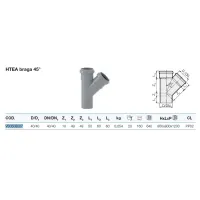 HTEA braga 45° ø40/40 gamma PP3 VS0508007 - -  VALSIR - -  