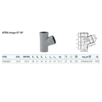 HTEA braga 67°30' ø75/75 gamma PP3 VS0508021 - -  VALSIR - -  