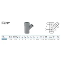 HTEA braga ridotta 45° ø40/32 gamma PP3 VS0510001 - -  VALSIR - -  