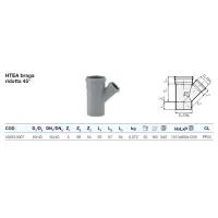 HTEA braga ridotta 45° ø50/40 gamma PP3 VS0510007 - -  VALSIR - -  