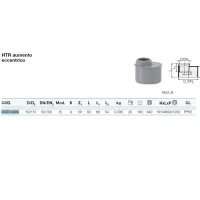 HTR aumento eccentrico ø50/110 gamma PP3 VS0514009 - -  VALSIR - -  