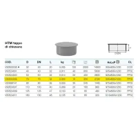 HTM tappo di chiusura ø75 gamma PP3 VS0524005 - -  VALSIR - -  