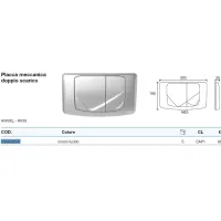 Placca meccanica doppio scarico per cassette ANGEL - RIOS colore cromo lucido VS0828535