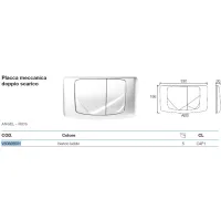 Placca meccanica doppio scarico per cassette ANGEL - RIOS colore bianco lucido VS0828501
