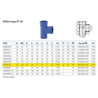 HTEA braga 87°30' in PP a innesto ø125/125 mm - gamma Triplus VS0650541