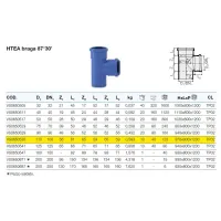 HTEA braga 87°30' in PP a innesto ø110/110 mm - gamma Triplus VS0650535