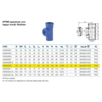 HTRE raccordo d'ispezione con tappo tondo filettato ad innesto ø125 mm - gamma Triplus VS0650909