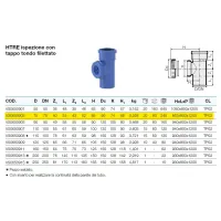 HTRE raccordo d'ispezione con tappo tondo filettato ad innesto ø75 mm - gamma Triplus VS0650903