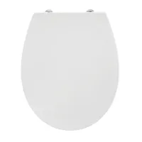 Ceramica Dolomite Quarzo sedile con cerniere in metallo, bianco E131701