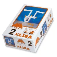 SPAZIO 2 sifone per lavelli a due vasche con raccordo 1"1/2 tubo scarico ottone ø 40 9.1275.02