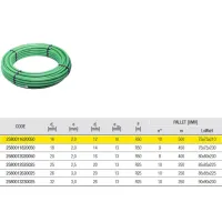 Tubo PE-X/Al/PE-X ø16x2 preisolato per condizionamento, uso sanitario e riscaldamento fornito in rotoli - Colore verde (Legge 10/91) - Rotolo da 50 metri 2580011620050