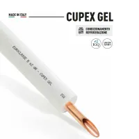 Tubo di rame CUPEX GEL ø1/2" x 0,80 (d. 12,70 mm) isolato da una guaina in polietilene espanso reticolato (prezzo a metro - minimo acquistabile 50 metri e multipli)