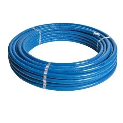 Tubo multistrato blu ø20x2 mm in rotolo da 50 metri, STANDARD (PE-Xc/Al/PE-Xc) con isolamento di spessore 6 mm con guaina blu goffrata. Tubo con alluminio maggiorato (prezzo al metro - minimo acquistabile 50 metri) 50ISO420BL