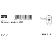 Attuatore 230V per: Sistema radiante Fonterra, collettore DN25, posizione di montaggio a 360°, normalmente chiuso 696214