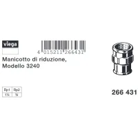 Manicotto di riduzione ø1.1/4"Fx3/4"F bronzo, filettatura Rp 266431