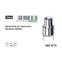 Manicotto di riduzione MF D.14-12 rame, estremità maschio, estremità a saldare femmina 465674